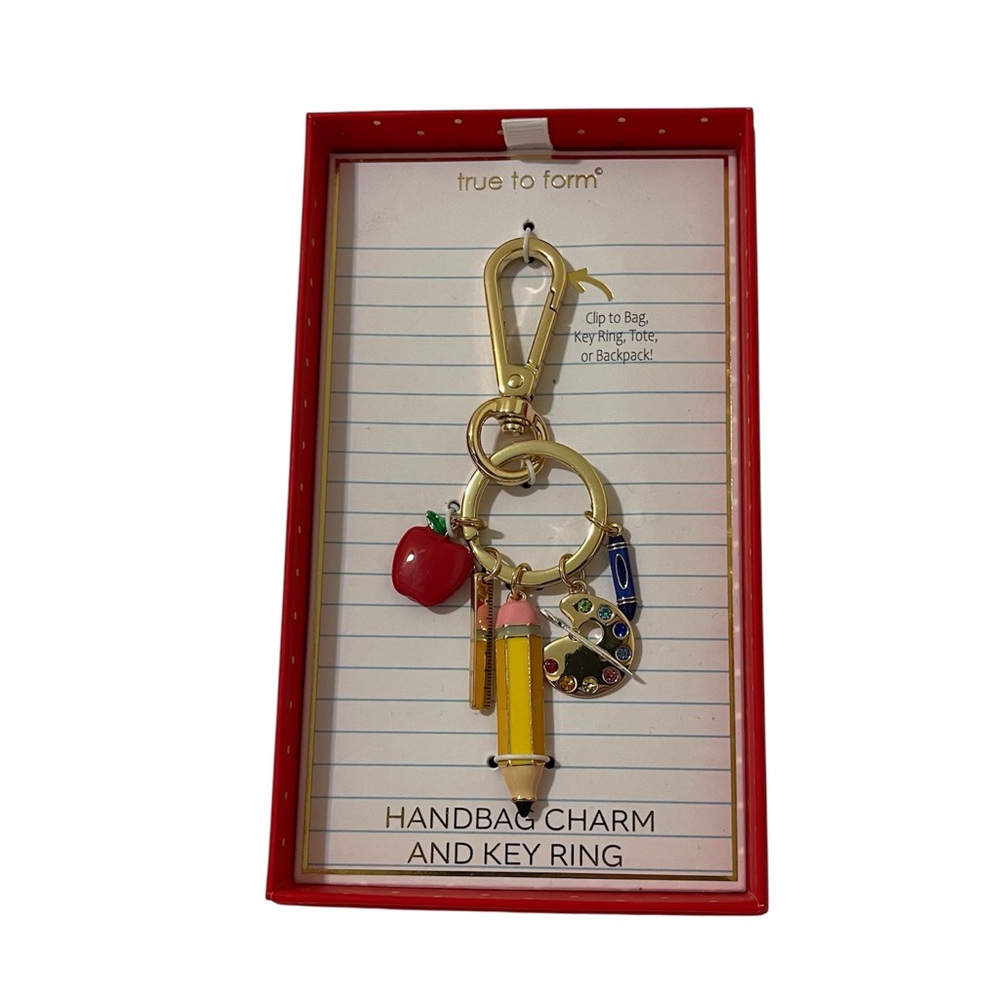 True to Form Art Teacher Charm Keychain - NWT ***
